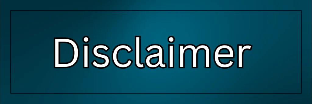 This is blue colour banner which is show disclaimer