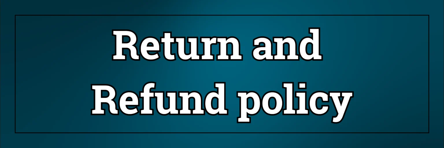 This is blue colour banner which is show return & refund policy